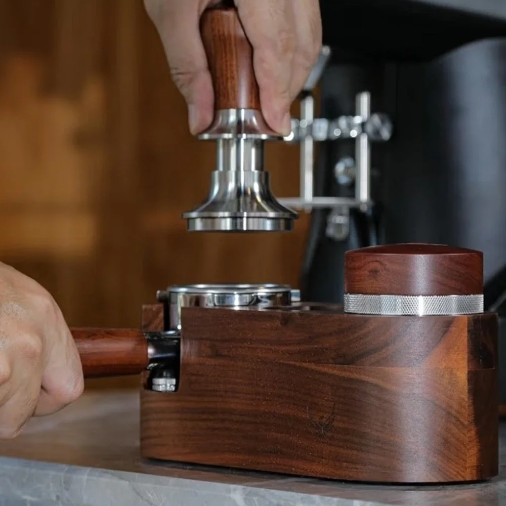 KNODOS Rosewood Espresso Tamping Station 54mm for Breville Portafilter Holder O3